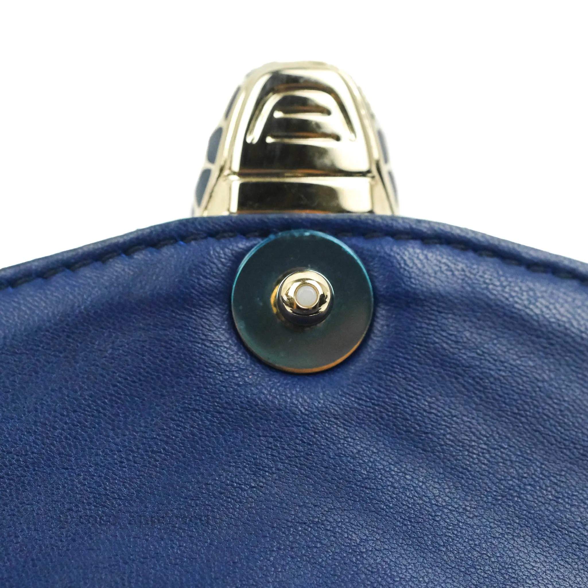 Bvlgari Small Quilted Scaglie Serpenti Forever Shoulder Bag in Blue