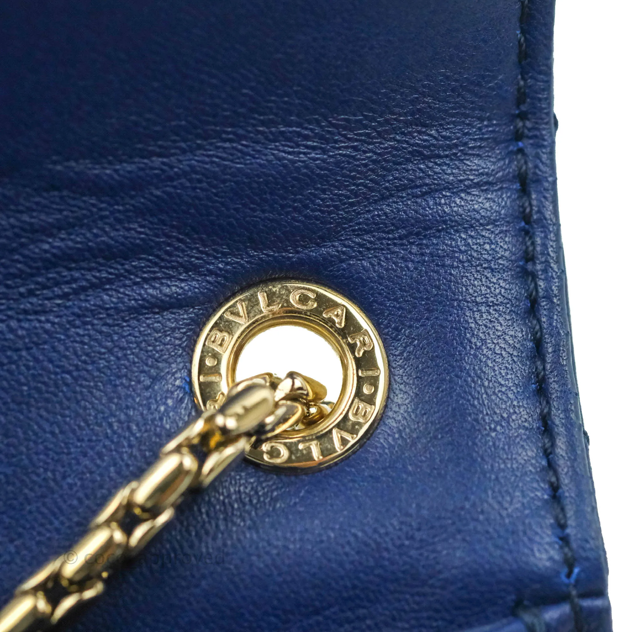 Bvlgari Small Quilted Scaglie Serpenti Forever Shoulder Bag in Blue