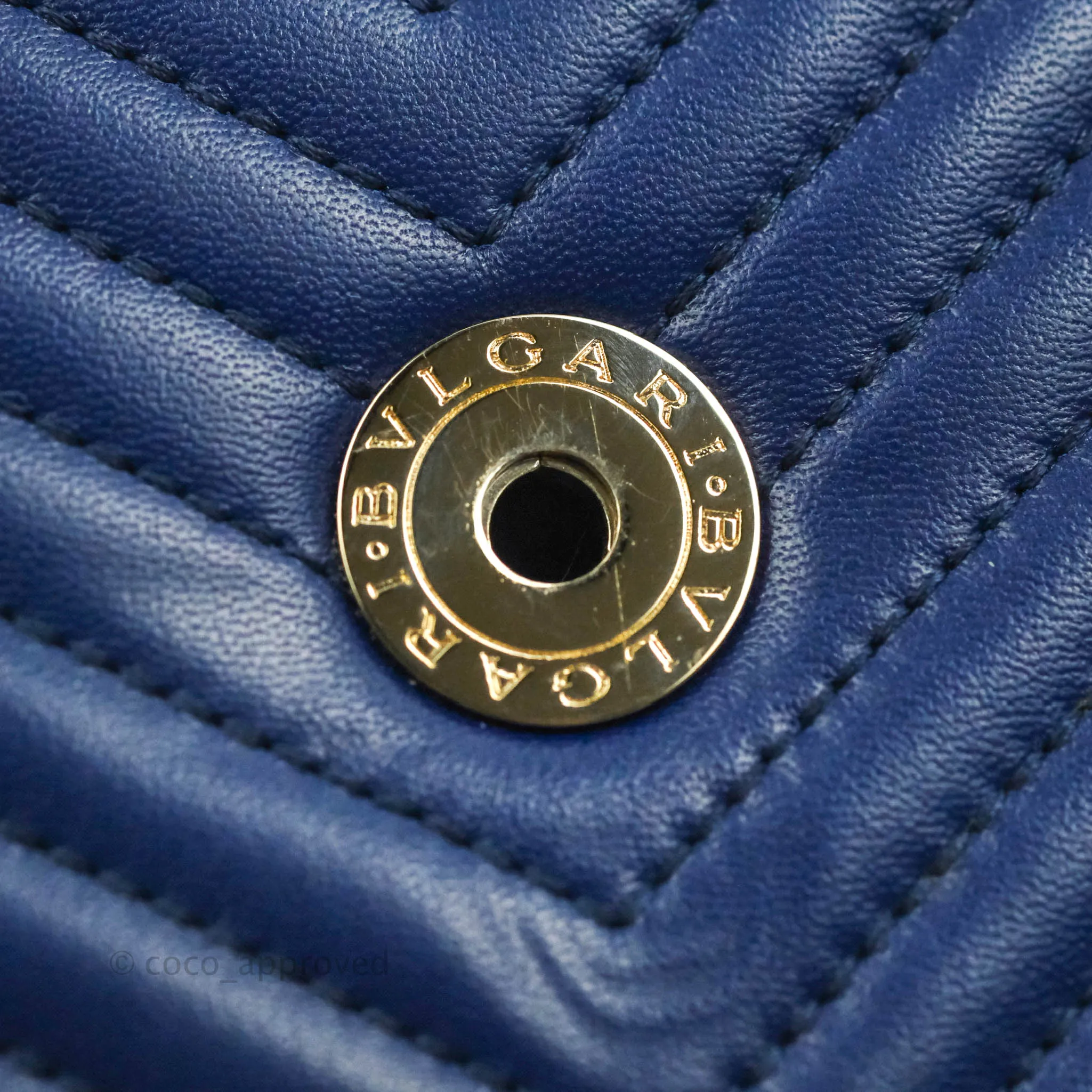 Bvlgari Small Quilted Scaglie Serpenti Forever Shoulder Bag in Blue