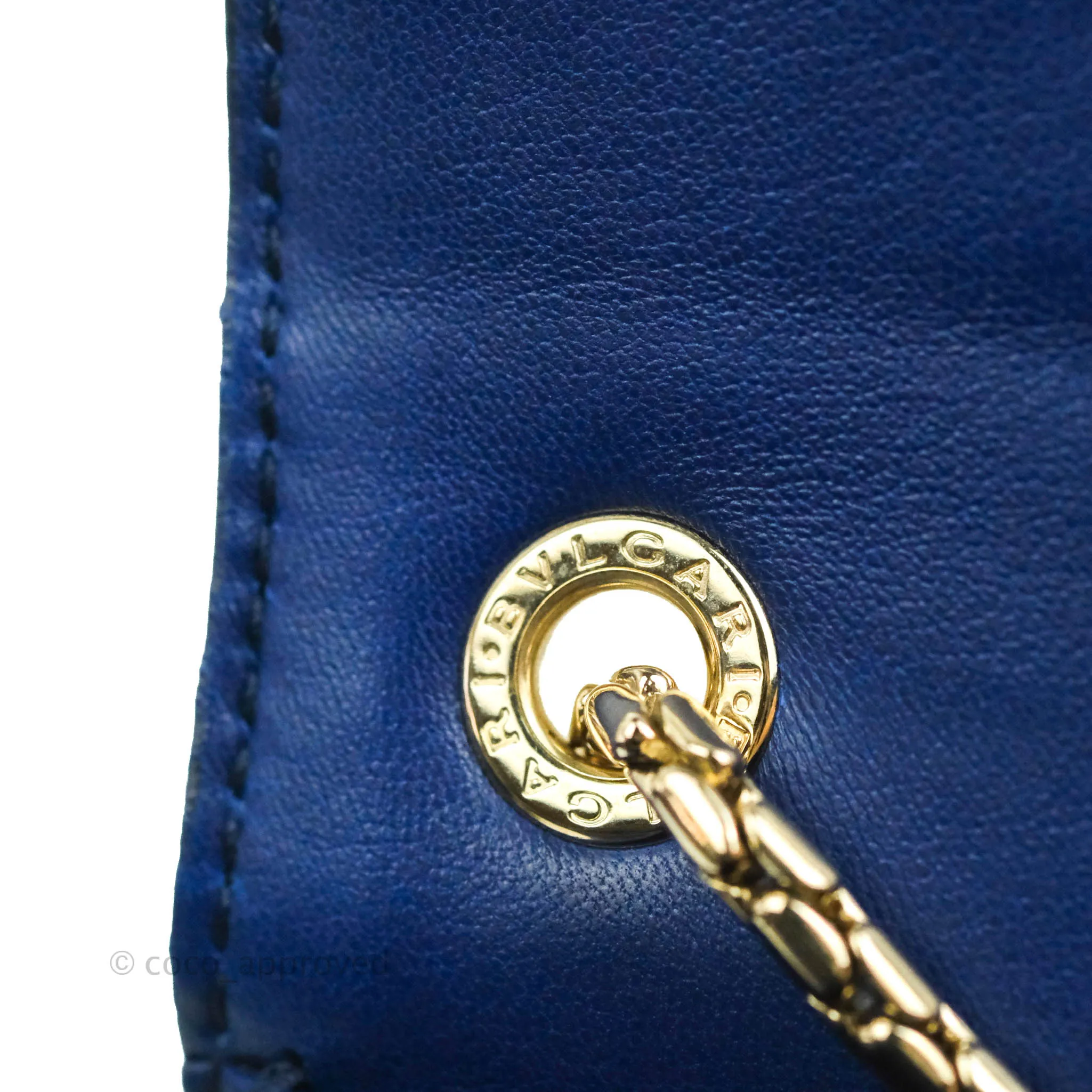 Bvlgari Small Quilted Scaglie Serpenti Forever Shoulder Bag in Blue