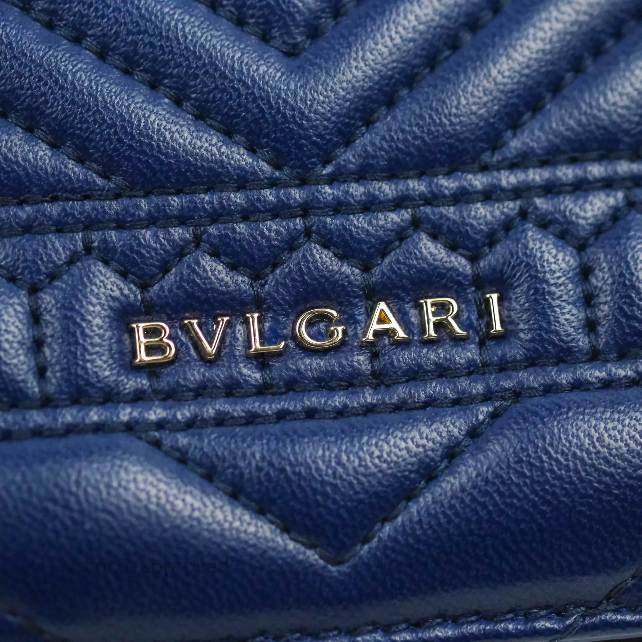 Bvlgari Small Quilted Scaglie Serpenti Forever Shoulder Bag in Blue