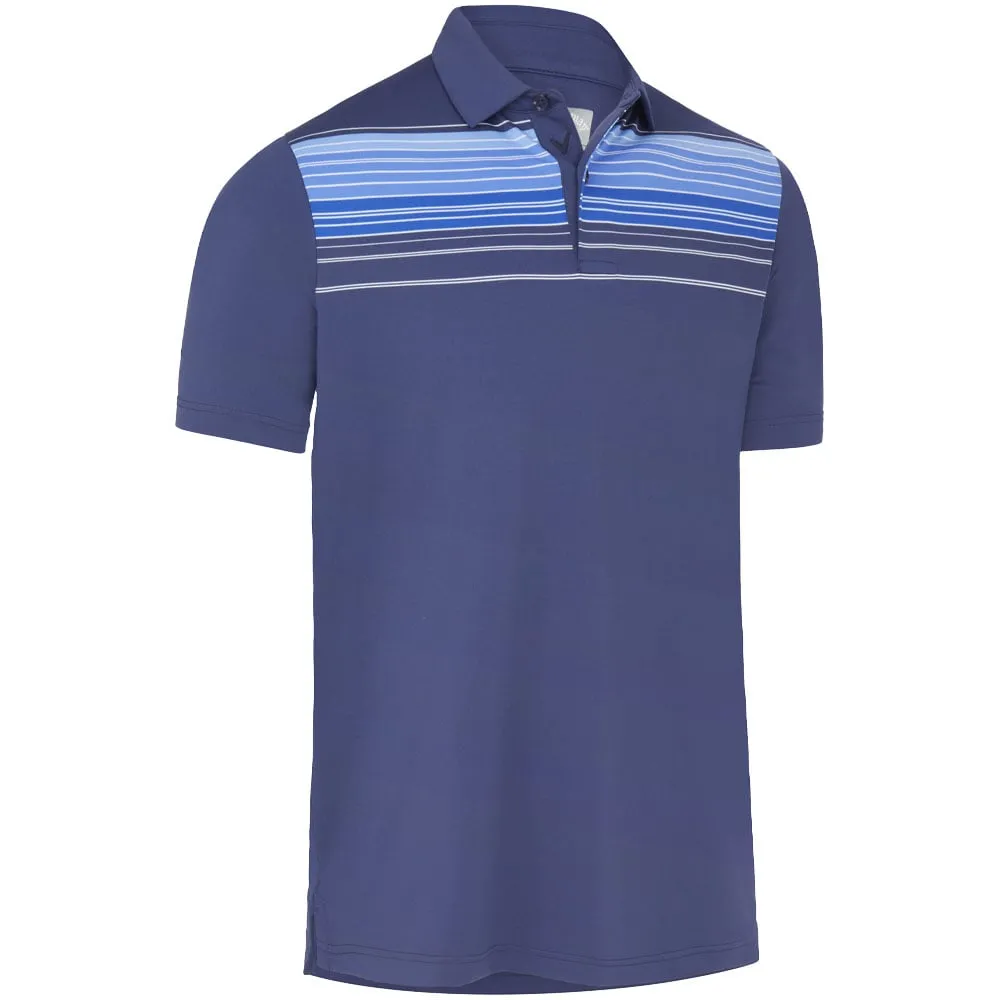 Callaway Energised Stripe Polo Shirt - Peacoat