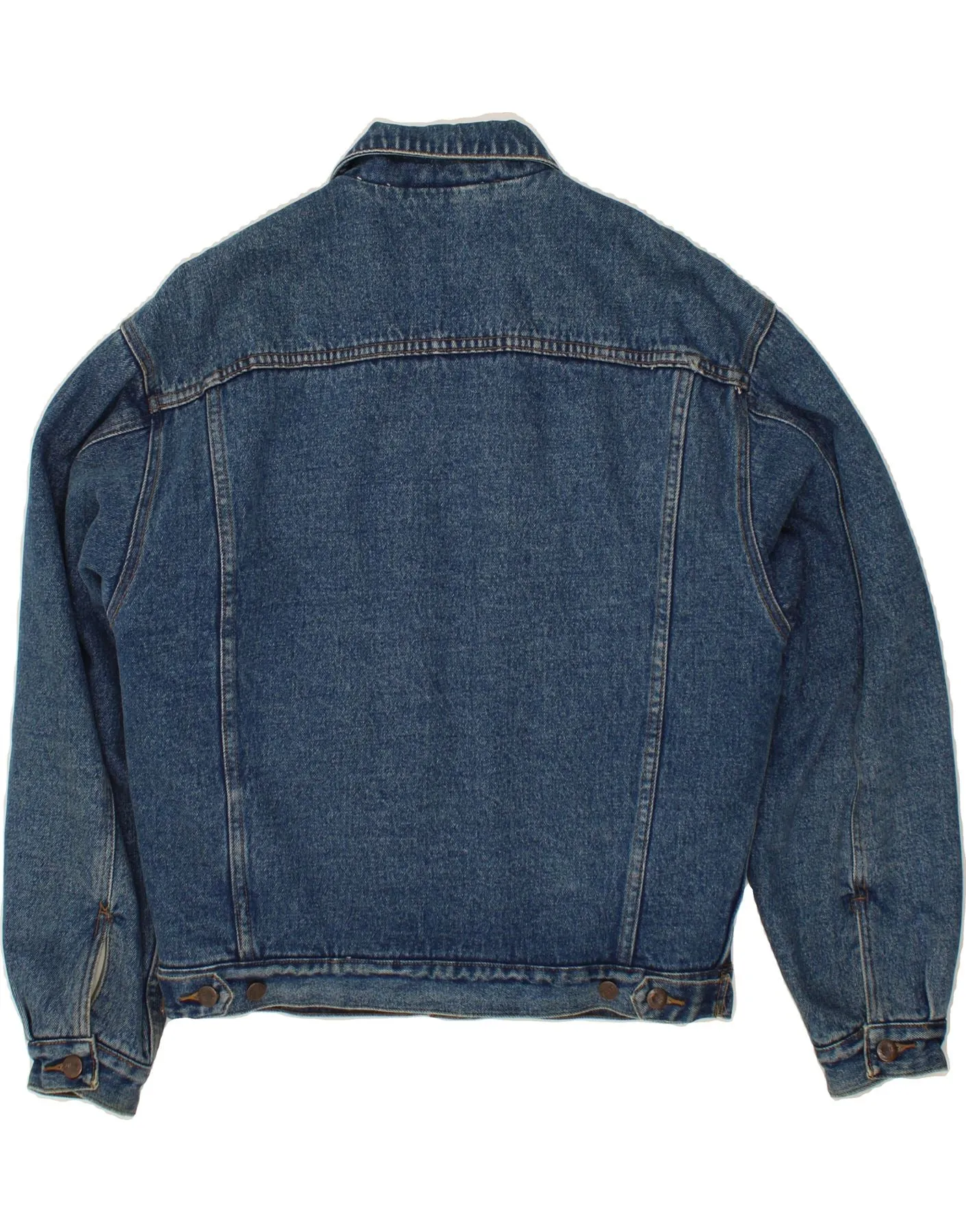 C&A Mens Denim Sherpa Jacket UK 36 Small Blue Cotton