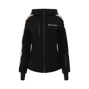 Classic Logo Track Ski Jacket in Black/White