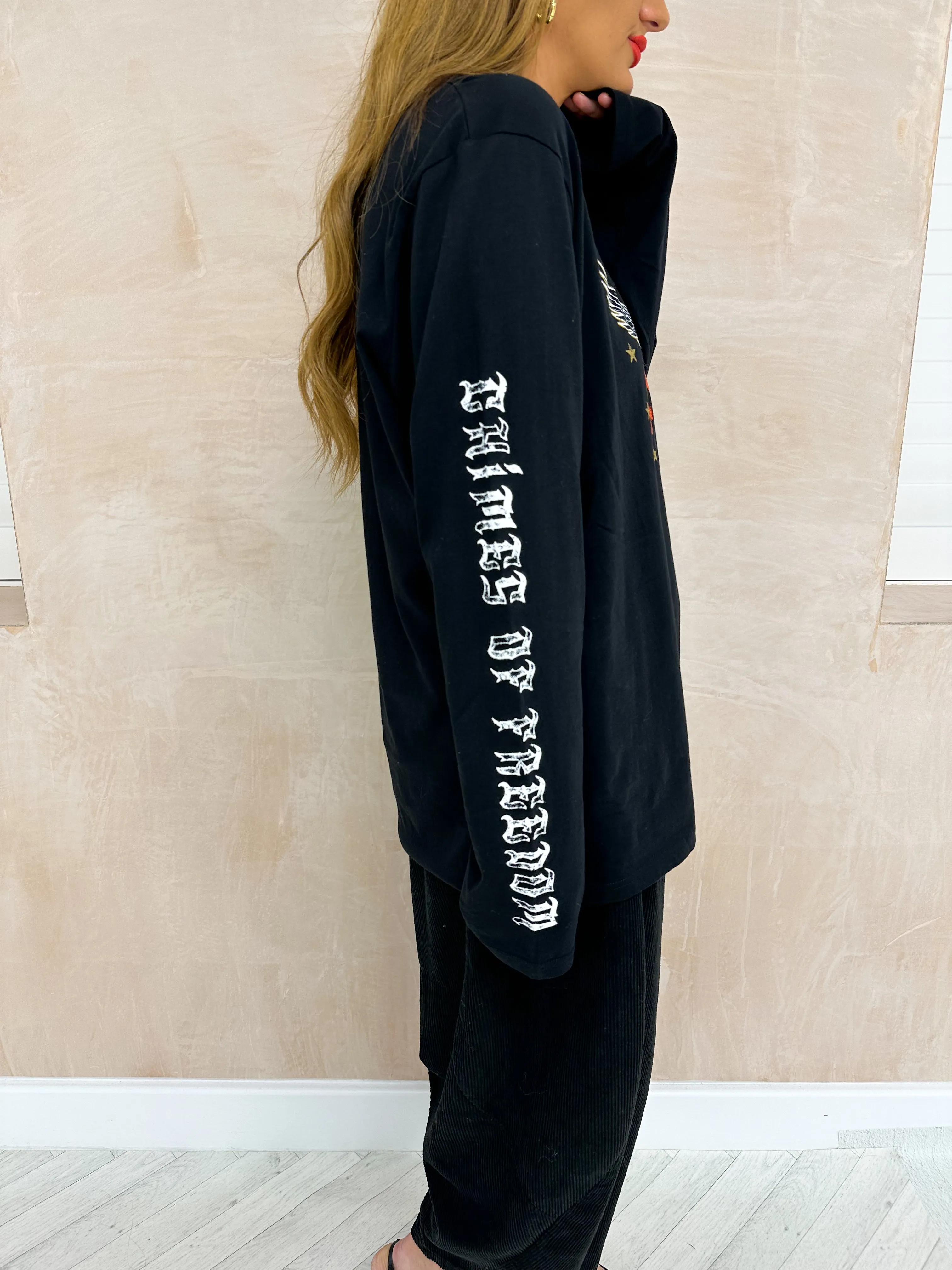 C.O.F Ramskull Long Sleeve T-Shirt In Black