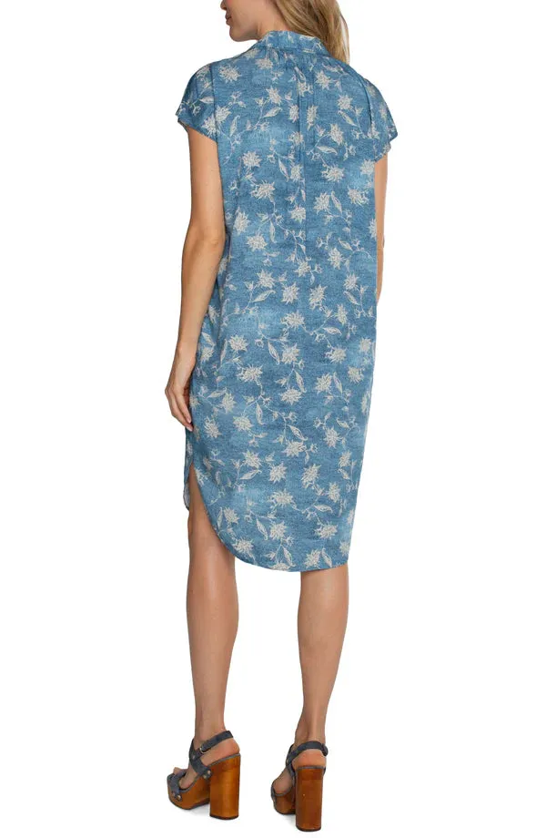 Collared Button Front Belted Dress (Liverpool)