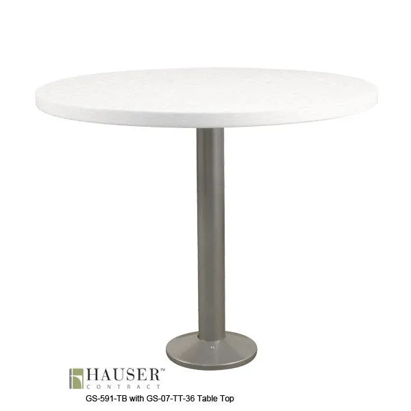 Column Base, 36" Dia Solid Surface Table Top