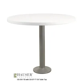 Column Base, 36" Dia Solid Surface Table Top