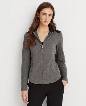 Cotton-Blend Jacket In Grey / Black