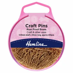 Craft Pins - 20mm 100% Brass (450 Pieces)