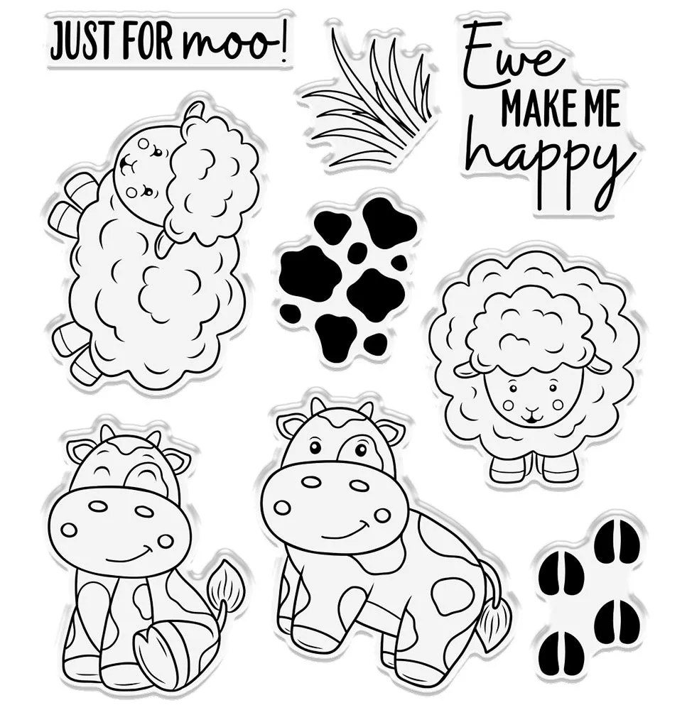 Crafter's Companion Animal Edge Stamp & Die Set - Ewe Make Me Happy