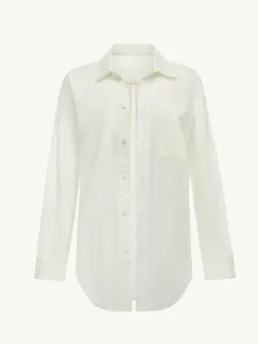 Cream Long Sleeve Button Down Shirt