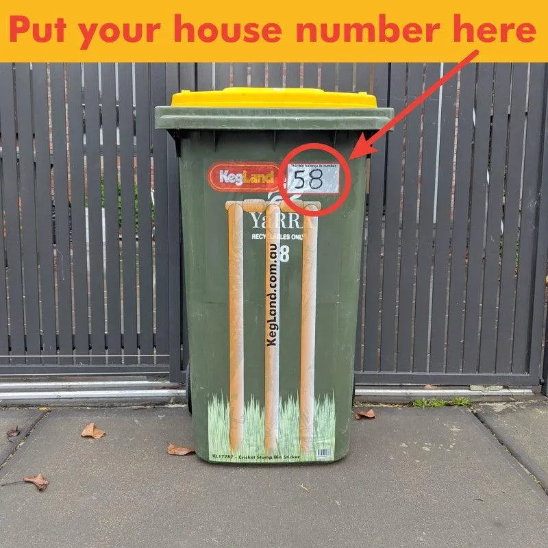 Cricket Stump Bin Sticker