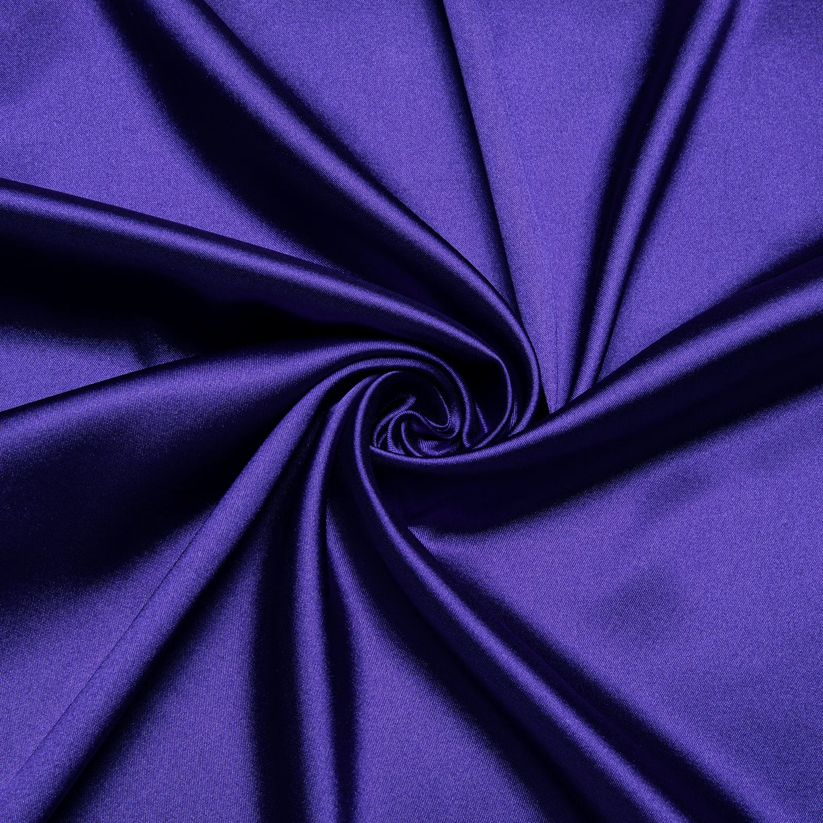 Dark Purple Solid Satin Silk Men's Long Sleeve Business Shirt