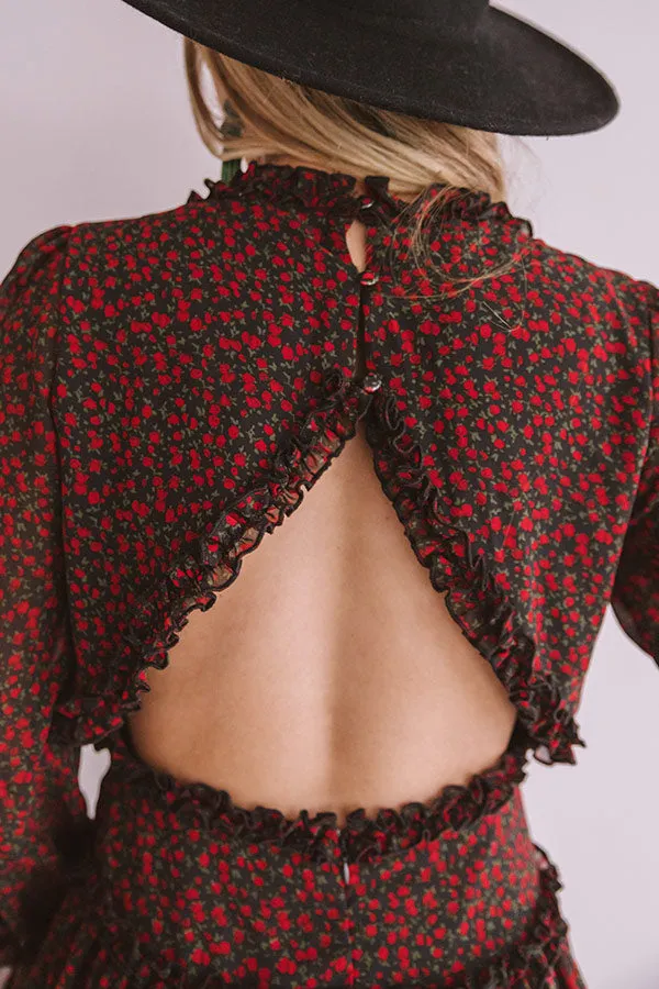 Dramatic Reveal Floral Babydoll Dress
