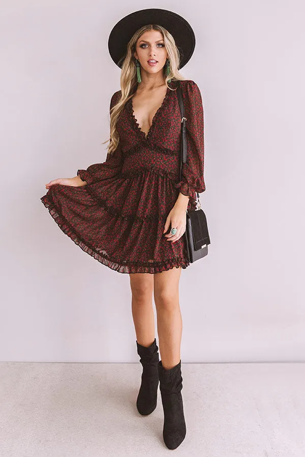 Dramatic Reveal Floral Babydoll Dress