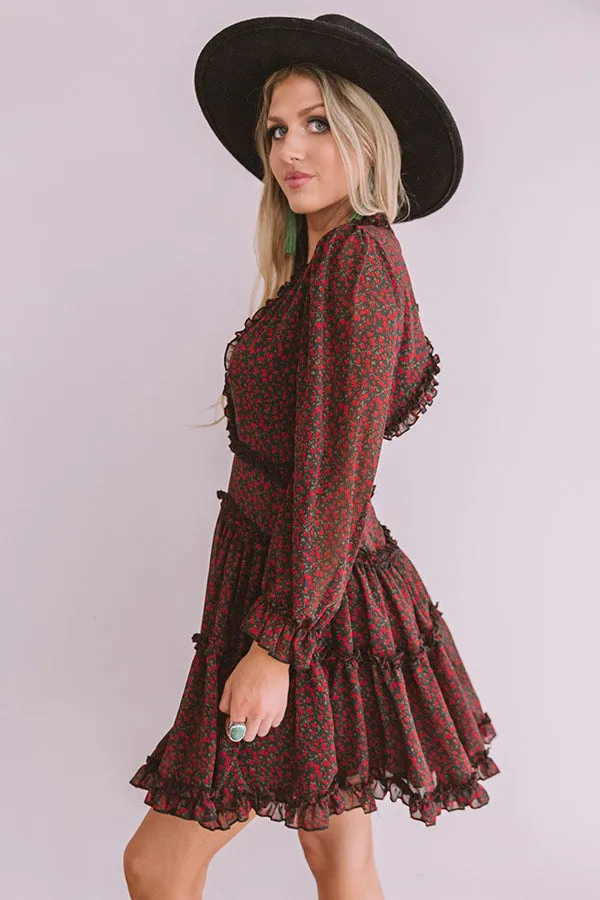 Dramatic Reveal Floral Babydoll Dress