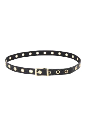 Eyelet Faux Leather Belt