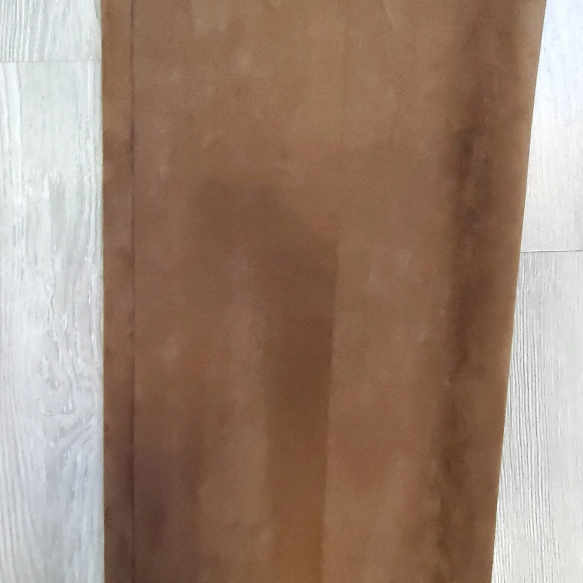 FAUX SUEDE BOOT LEG BROWN PULL ON PANT
