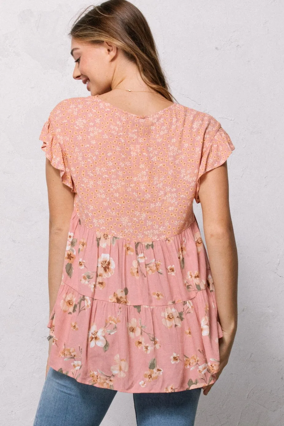 Floral Tiered Babydoll Top