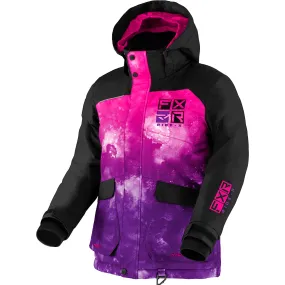 FXR  Youth Kicker Snowmobile Jacket HydrX F.A.S.T. Thermal Purple-Pink Ink Black