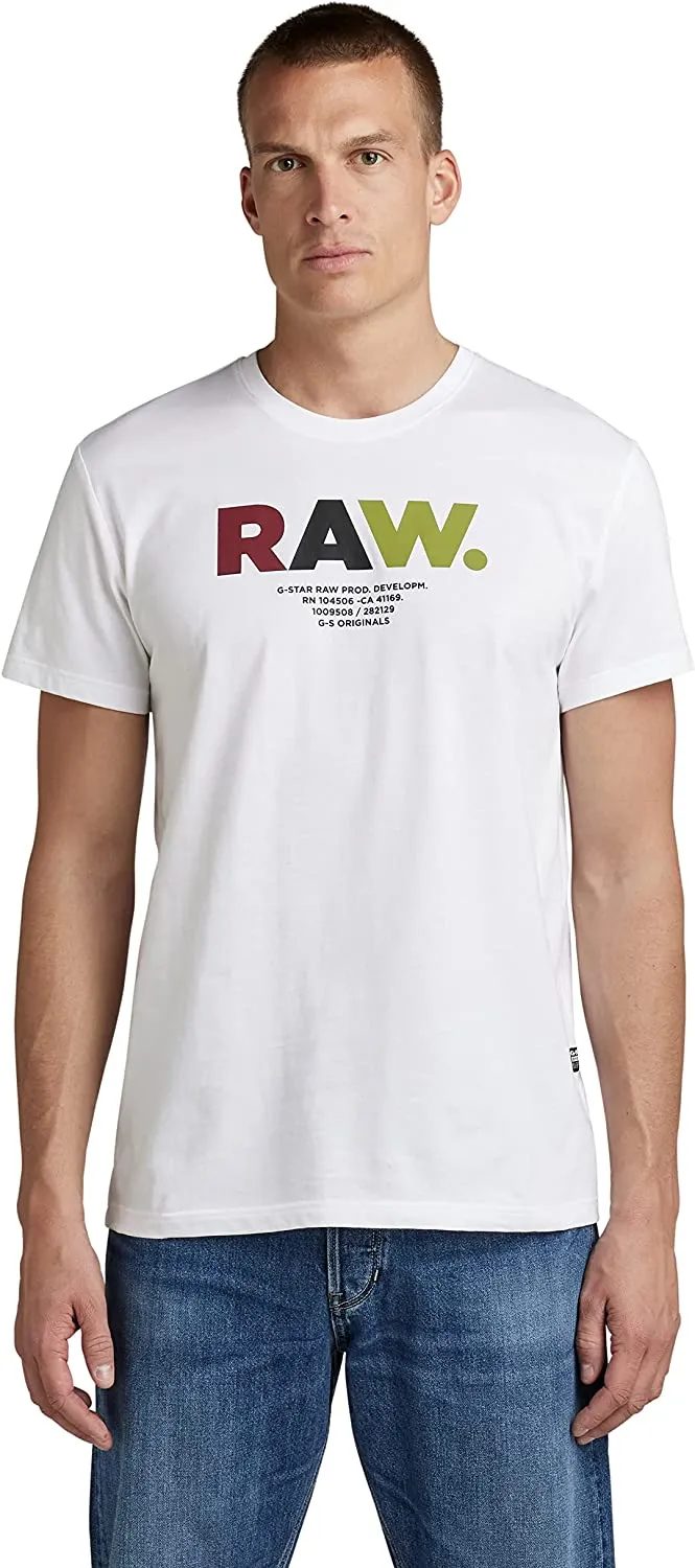 G-Star Raw Men's Premium Graphic Multi Raw T-Shirt