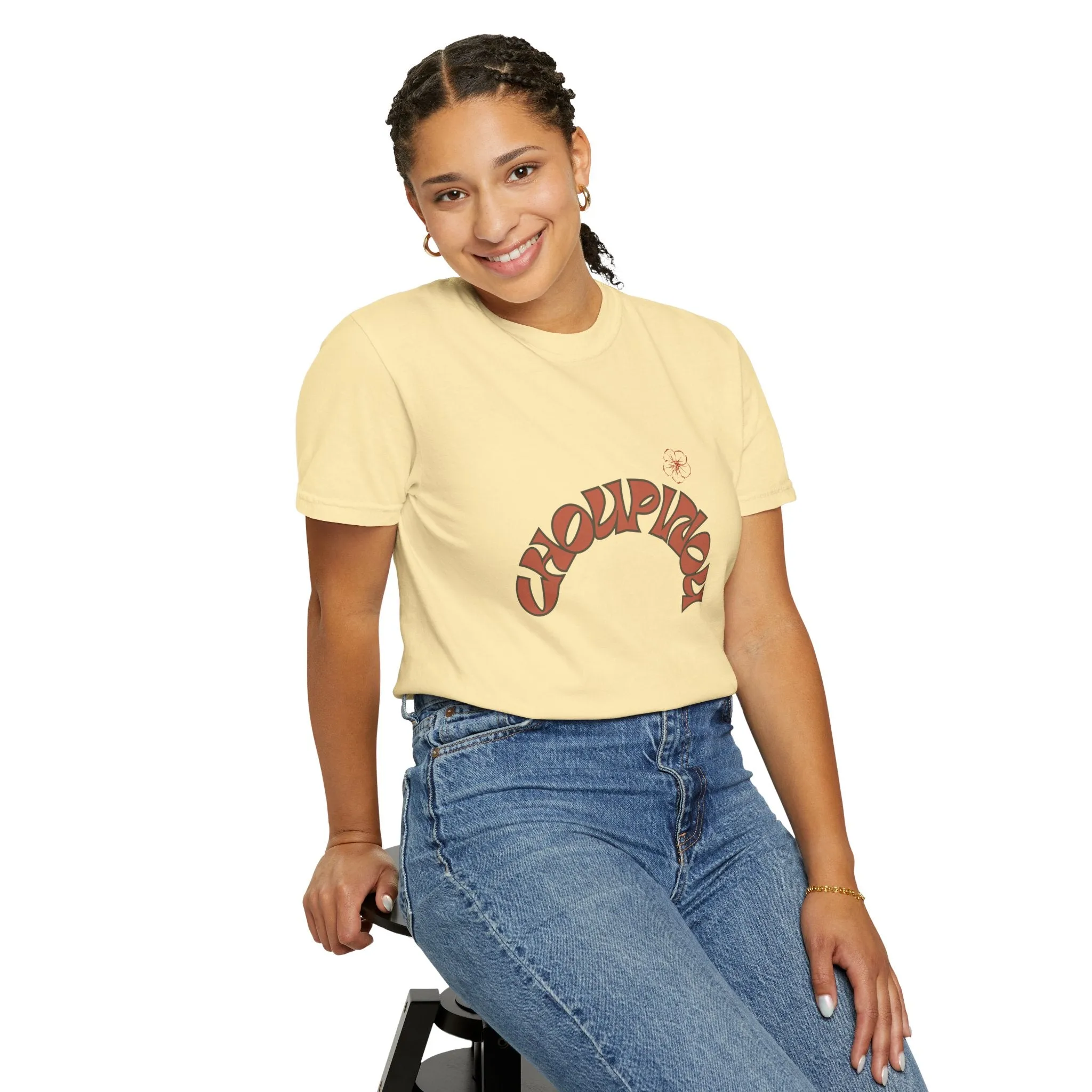 Garment-Dyed T-shirt-Shirt for women , gift for women , ( Choupinou  Shirt   )