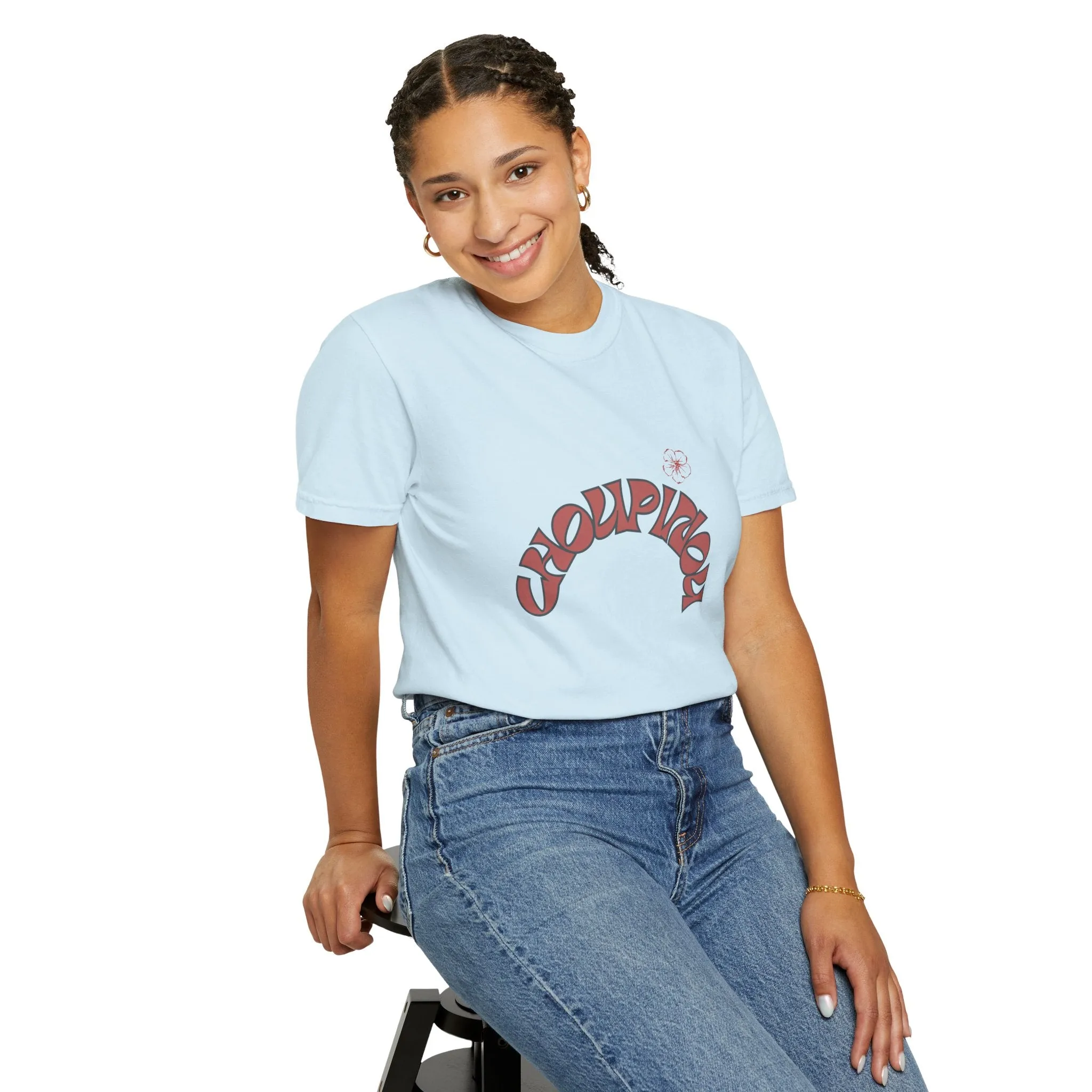 Garment-Dyed T-shirt-Shirt for women , gift for women , ( Choupinou  Shirt   )