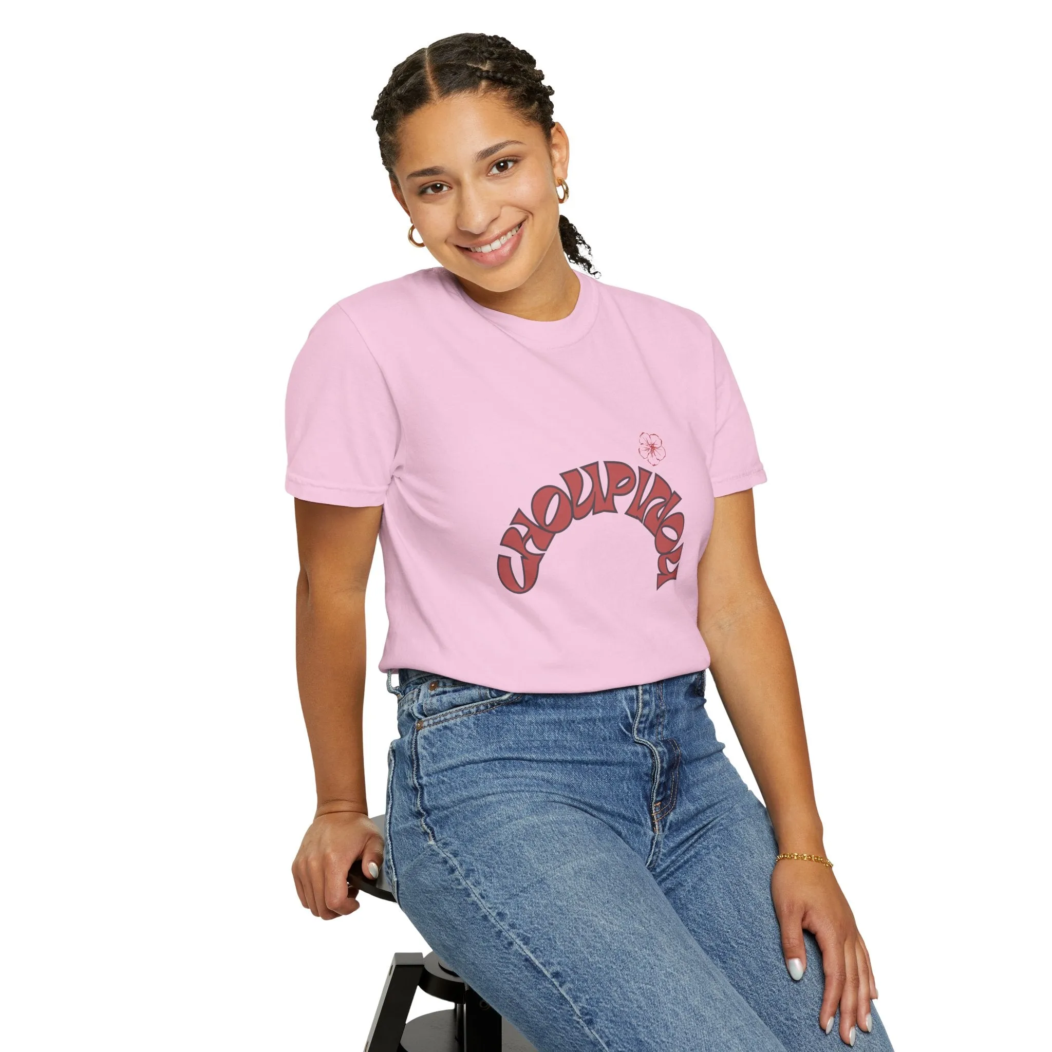 Garment-Dyed T-shirt-Shirt for women , gift for women , ( Choupinou  Shirt   )