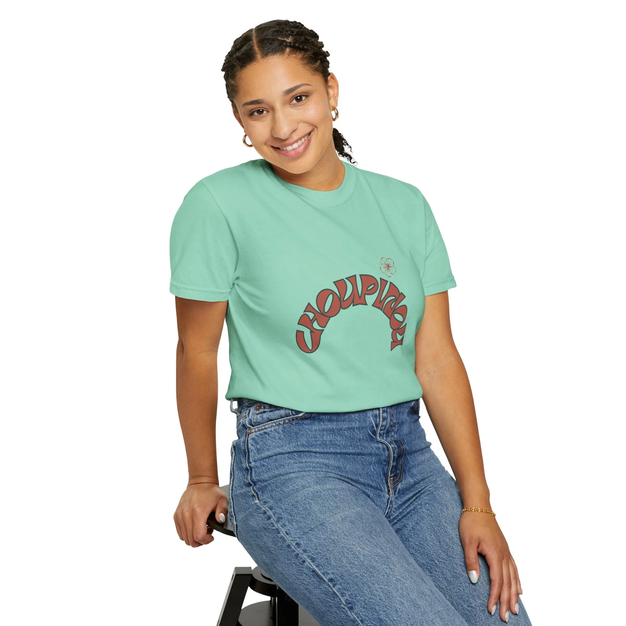 Garment-Dyed T-shirt-Shirt for women , gift for women , ( Choupinou  Shirt   )