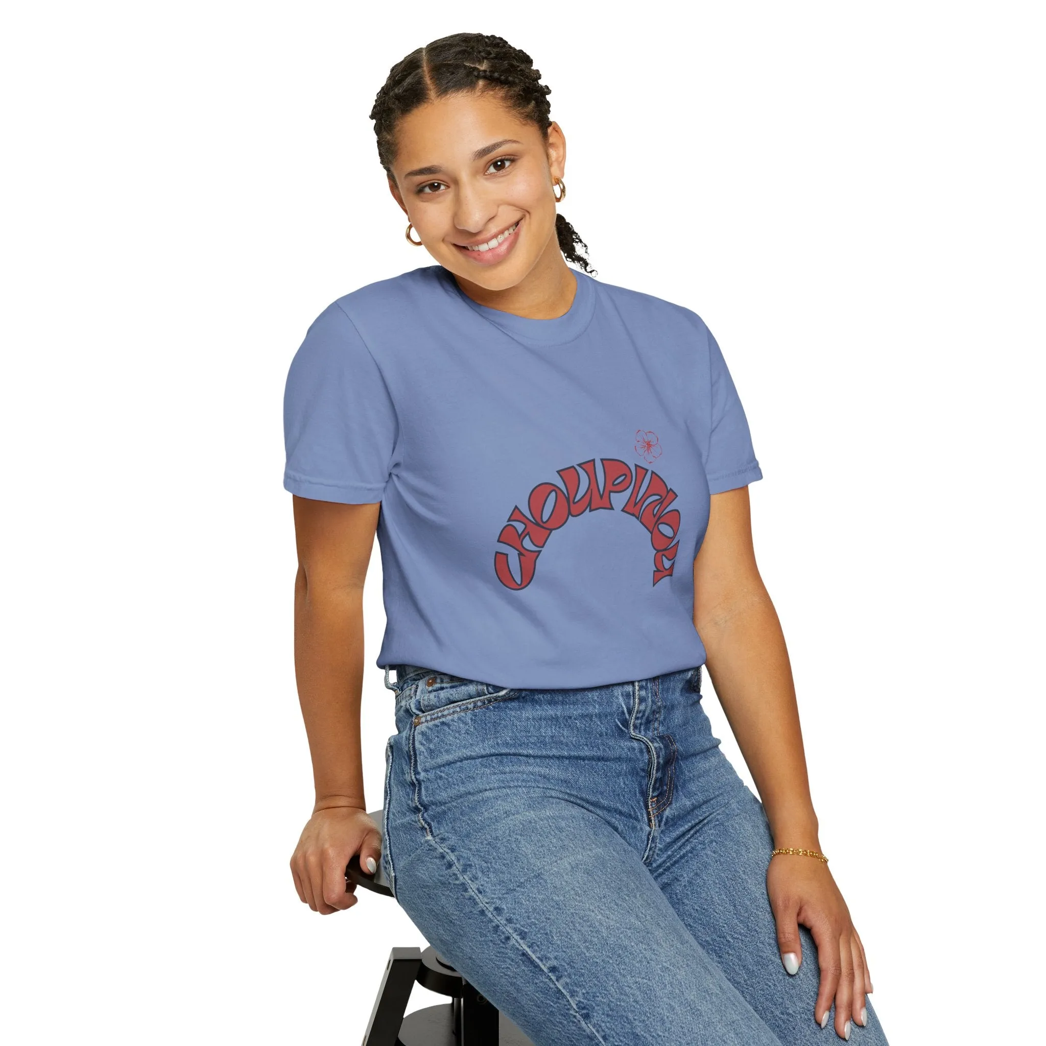 Garment-Dyed T-shirt-Shirt for women , gift for women , ( Choupinou  Shirt   )