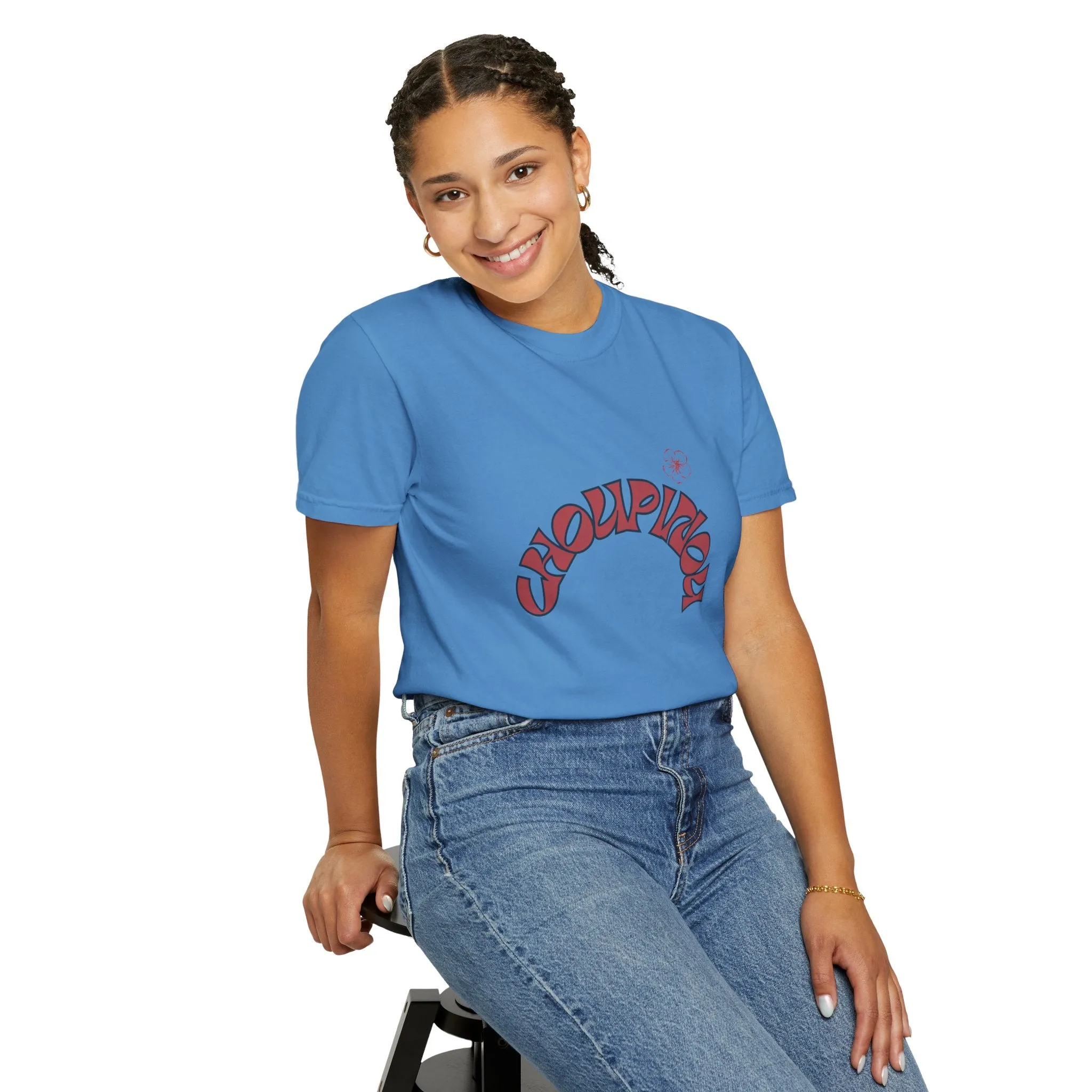 Garment-Dyed T-shirt-Shirt for women , gift for women , ( Choupinou  Shirt   )