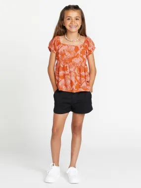 Girls Off Tropic Top - Burnt Sienna