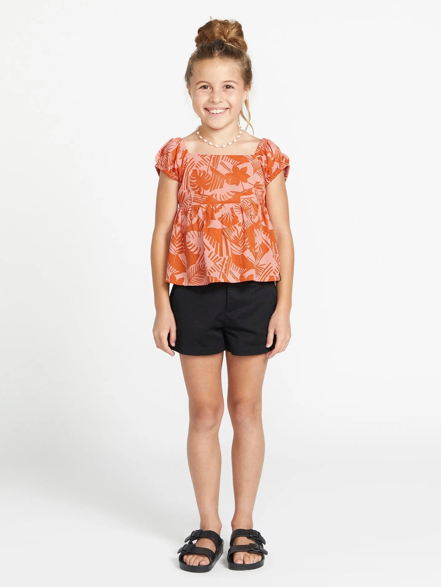 Girls Off Tropic Top - Burnt Sienna
