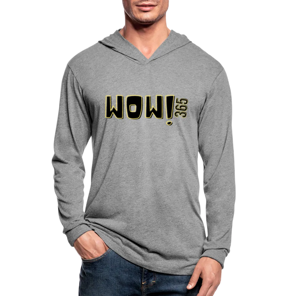 Graphic Hoodie, Black & Yellow Wow 365 Tri-Blend Hooded Tee