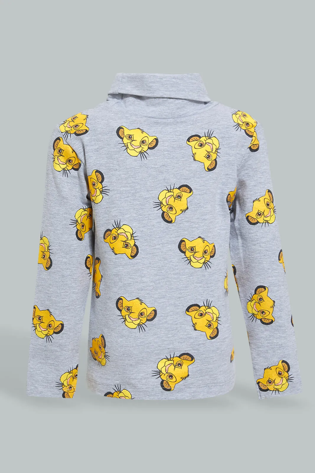 Grey Simba Print T-Shirt