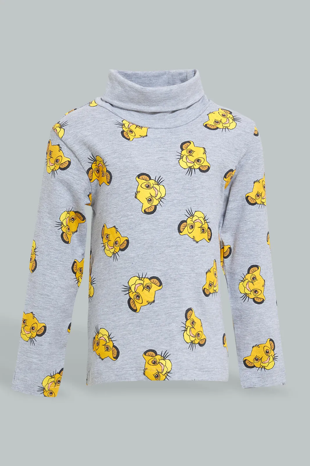 Grey Simba Print T-Shirt