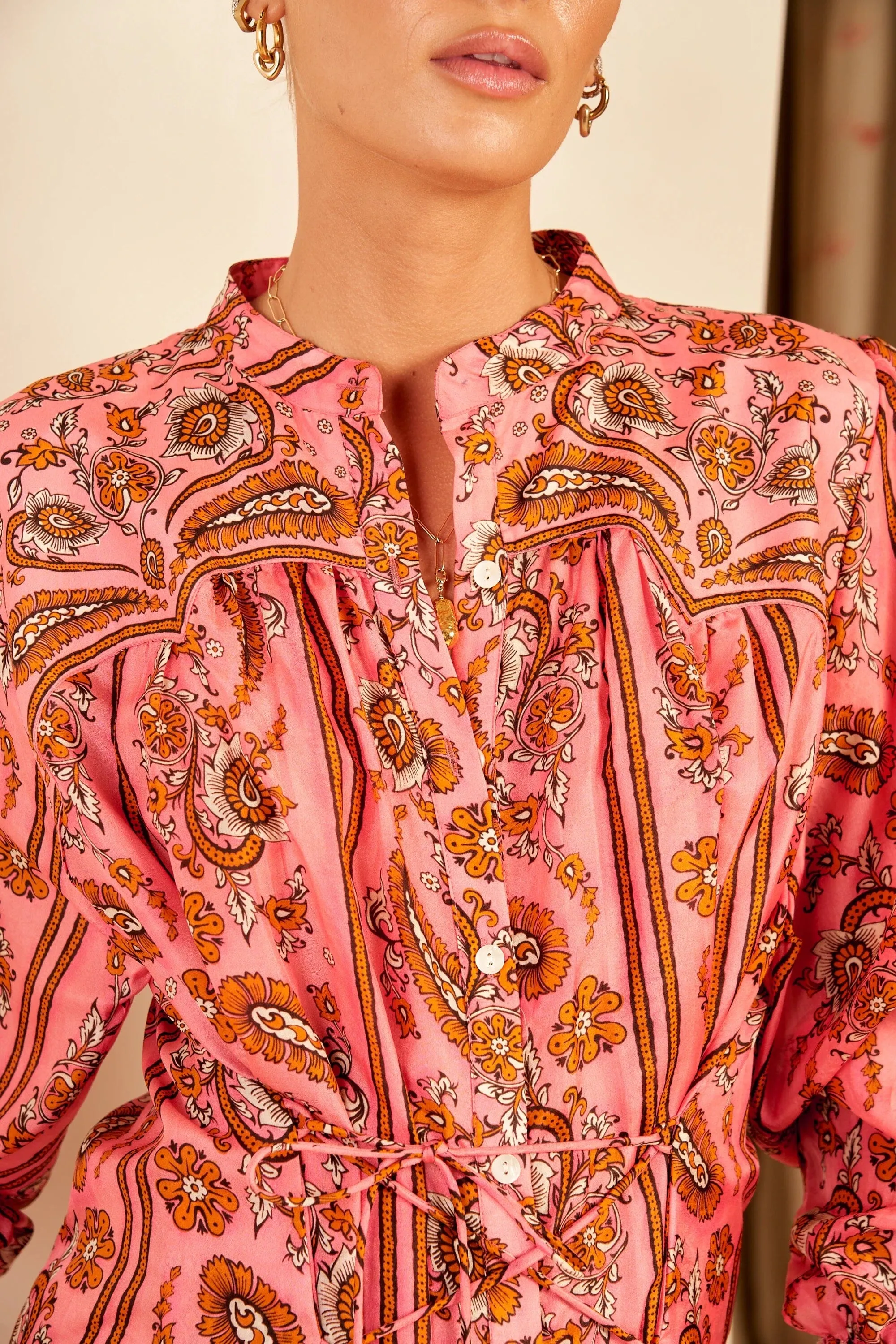 Hannah Artwear Amira Shirt Dress- Sunkissed