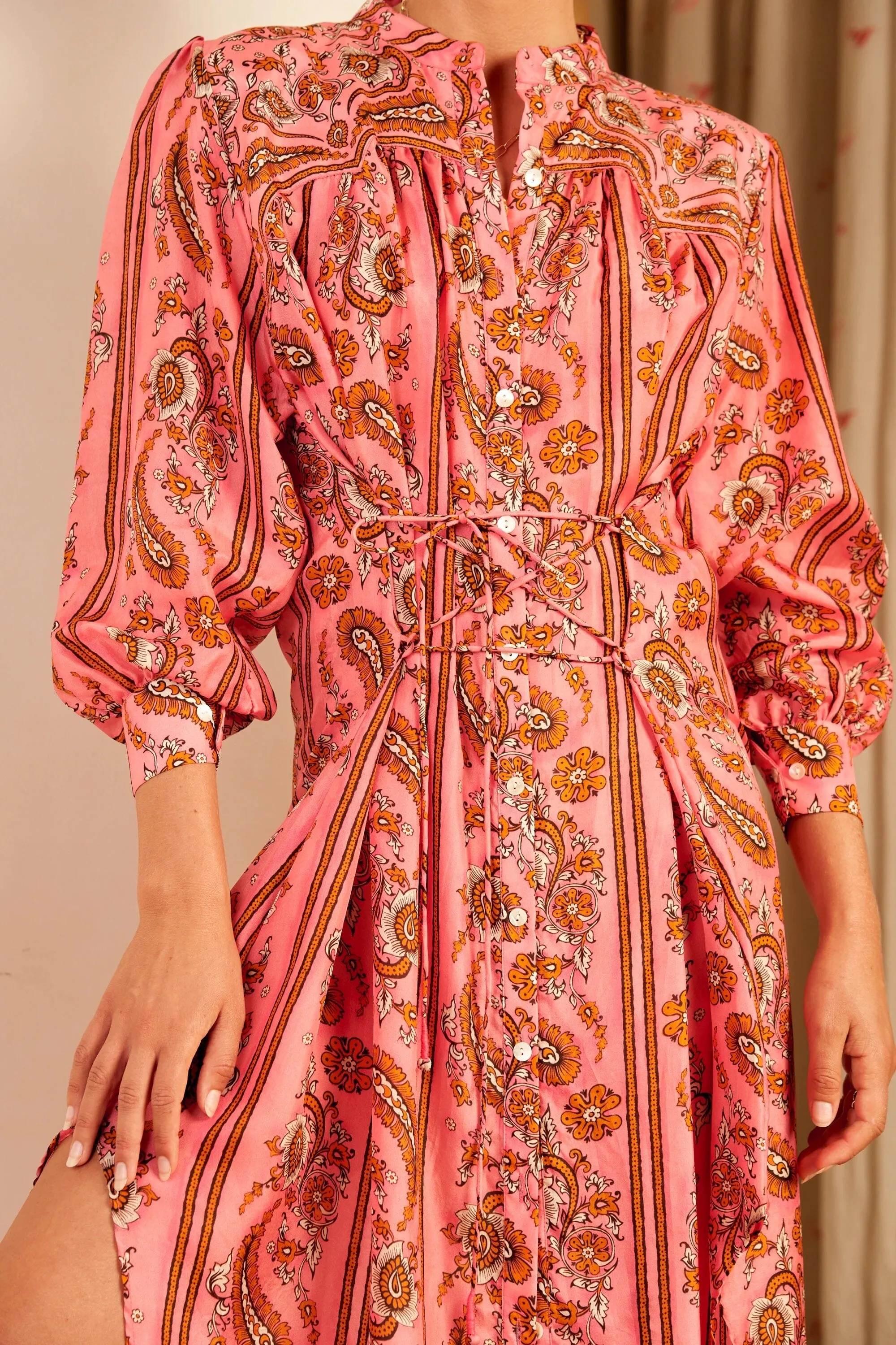 Hannah Artwear Amira Shirt Dress- Sunkissed