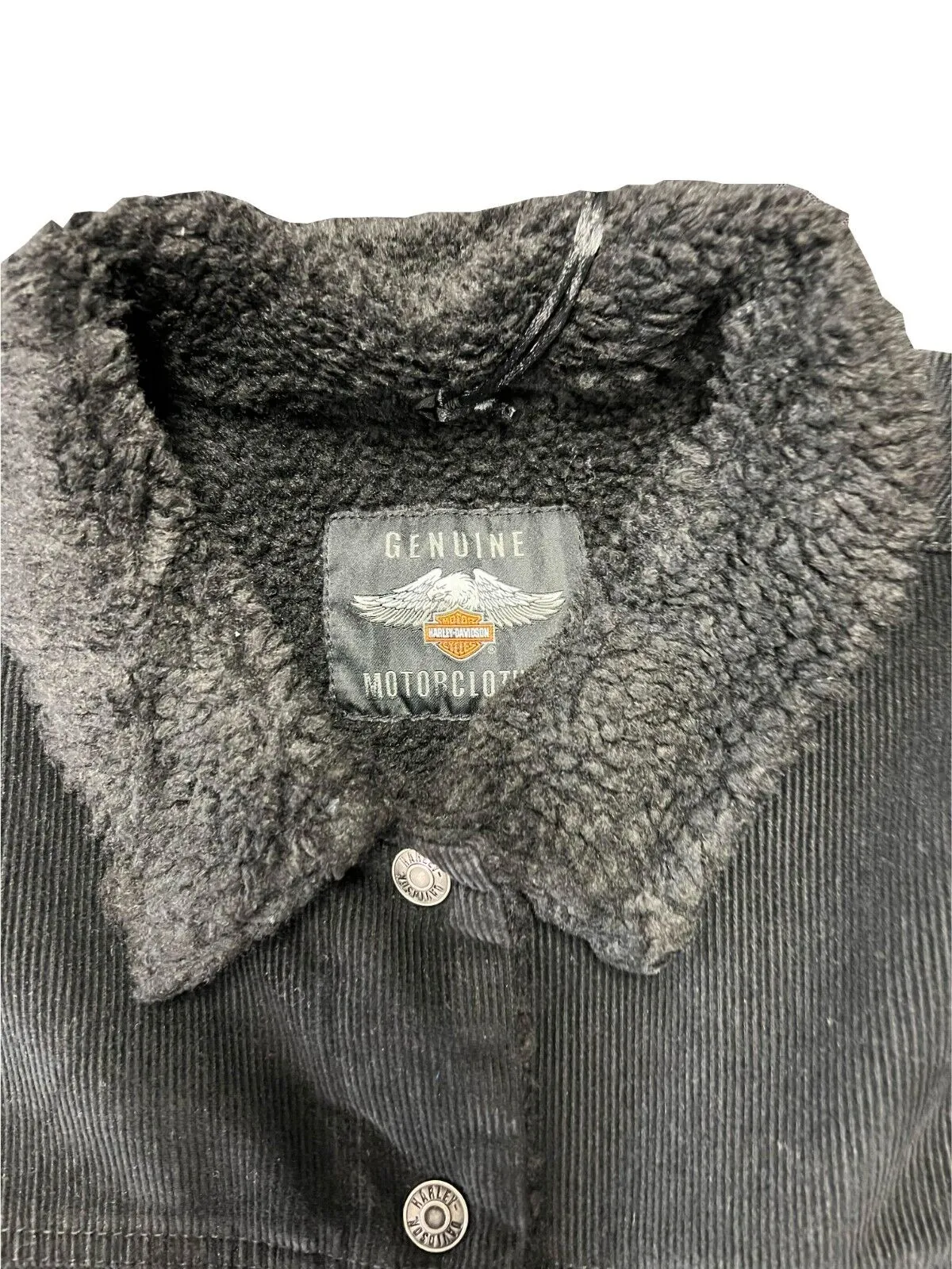 HD Branded Women's Black Jacket Sherpa Lined Corduroy Casual (S24)