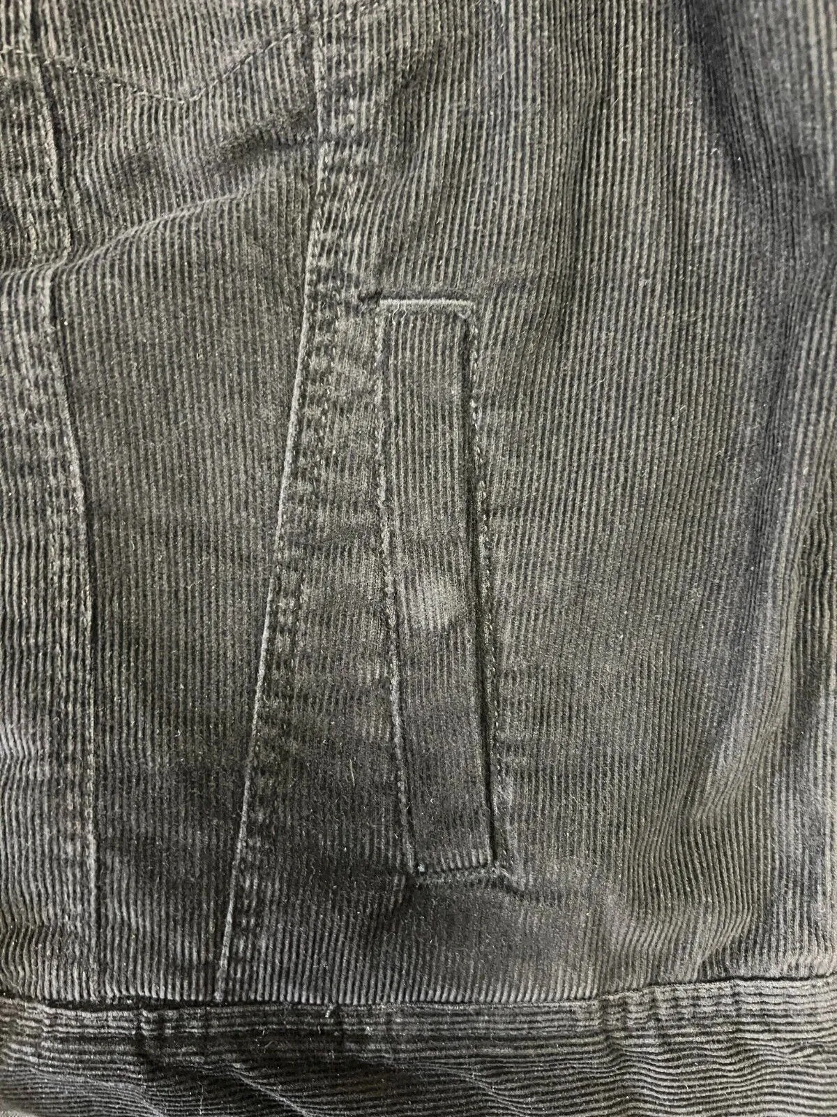 HD Branded Women's Black Jacket Sherpa Lined Corduroy Casual (S24)