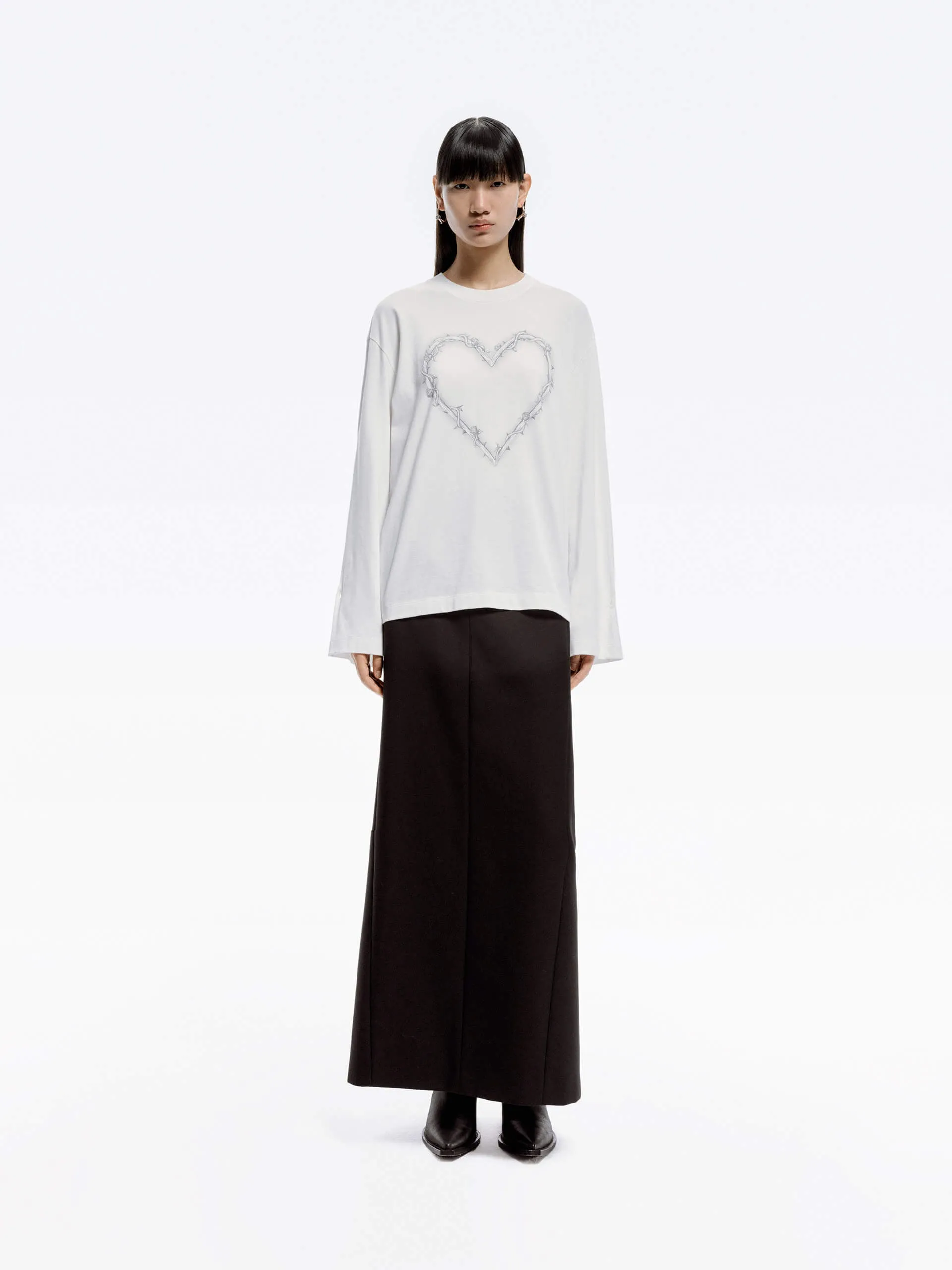 Heart Pattern Loose T-shirt