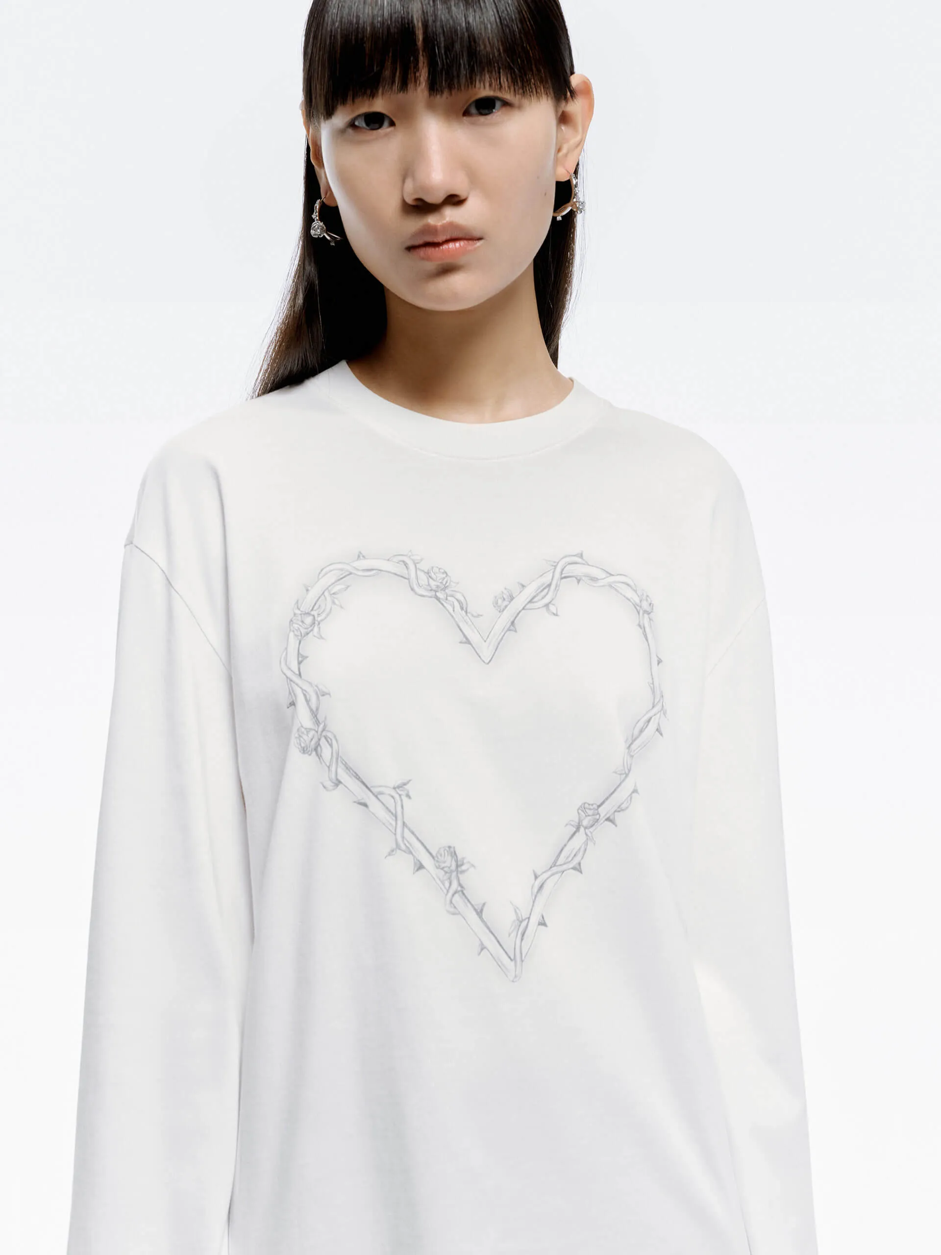 Heart Pattern Loose T-shirt