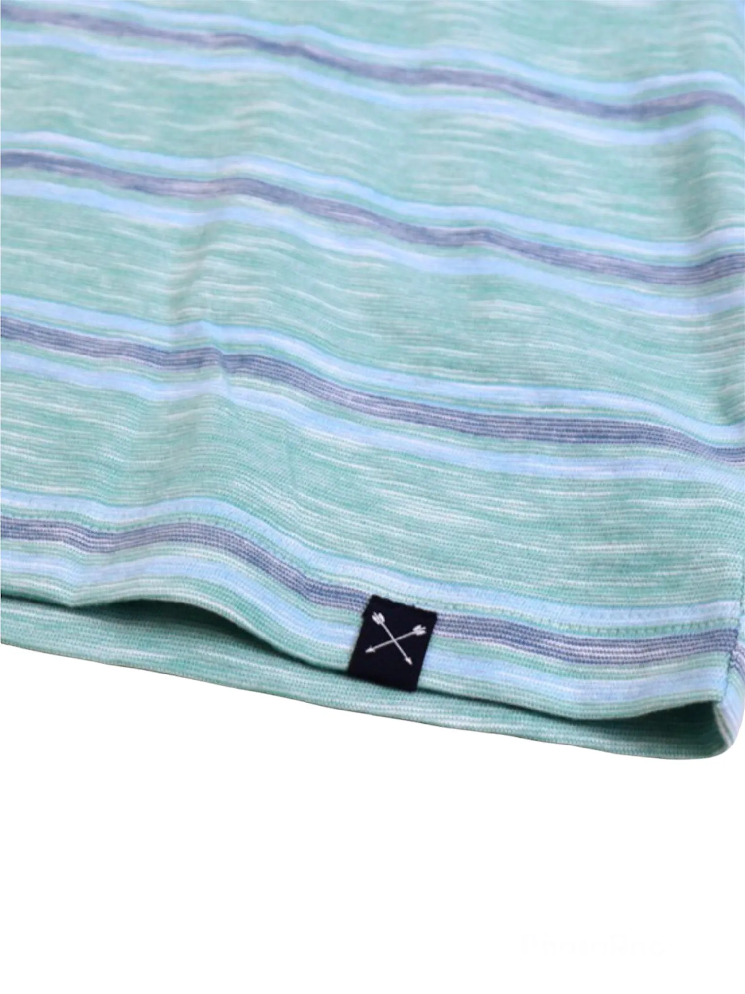 Heather Green Stripe Shirt