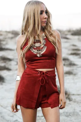 Heaven To Touch Suede Halter Top