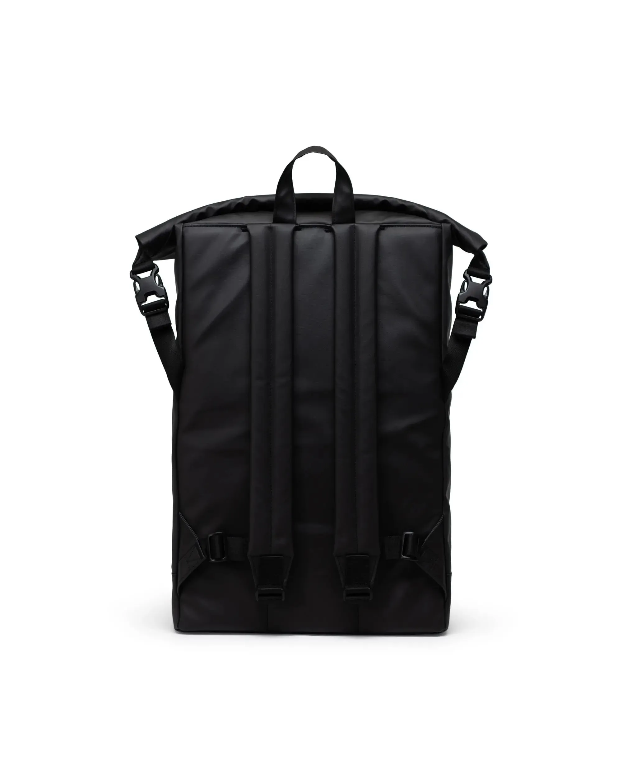 HERSCHEL ROLL TOP BACKPACK BLACK WEATHER RESISTANT