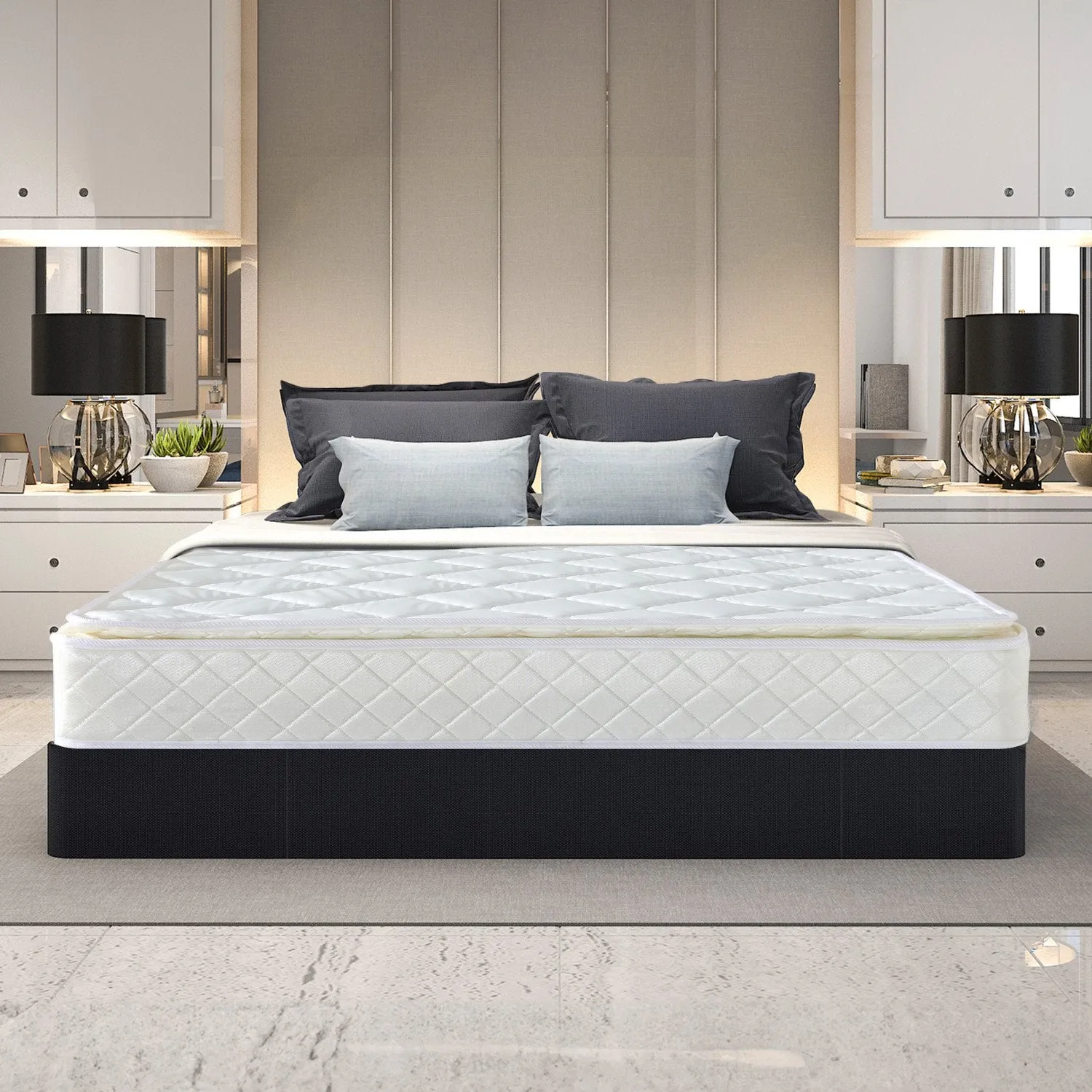 High Density Foam Queen Mattress, Pillow Top, Pocket Spring - Laura Hill