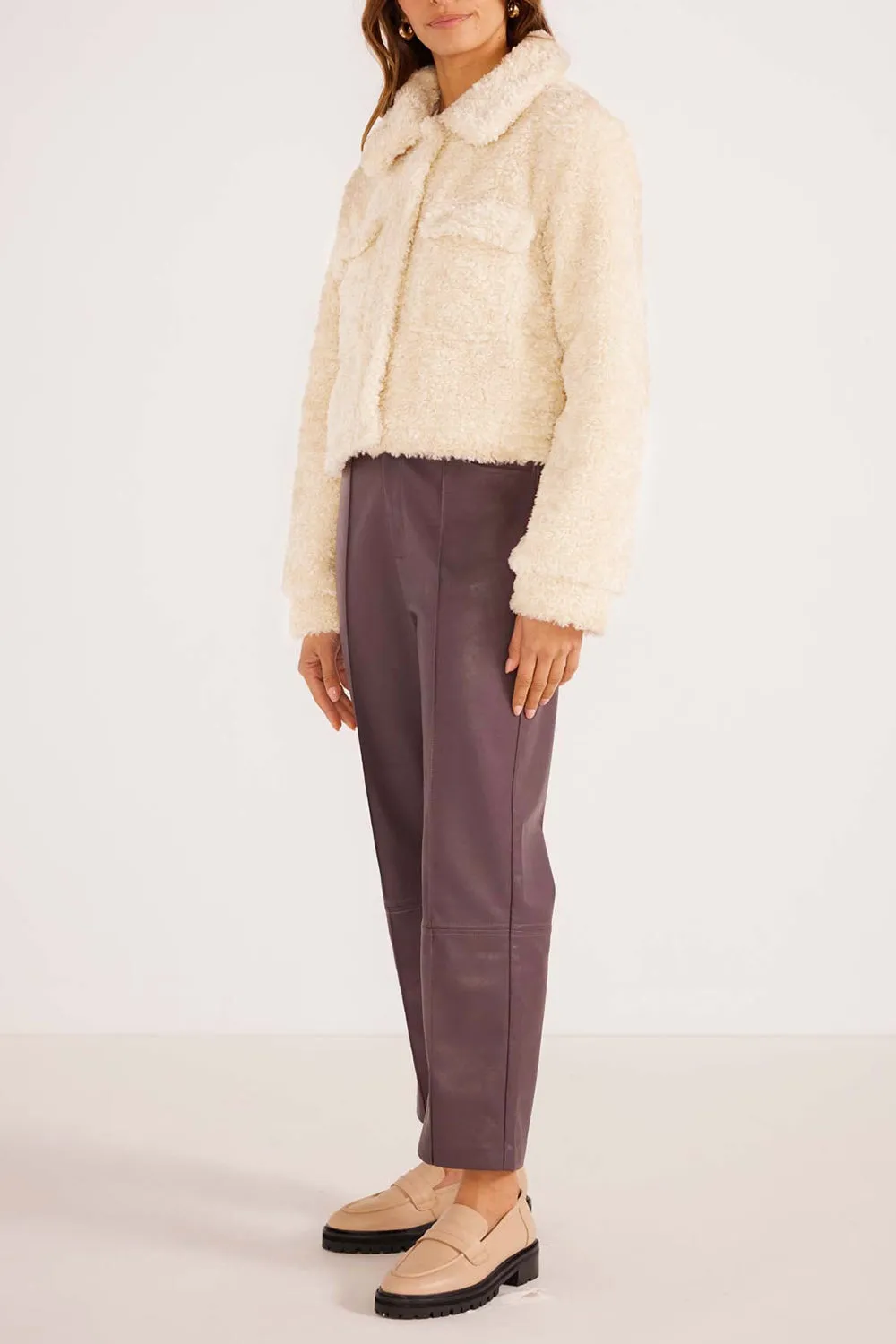 Hualpen | Boxy Ivory Sherpa Jacket