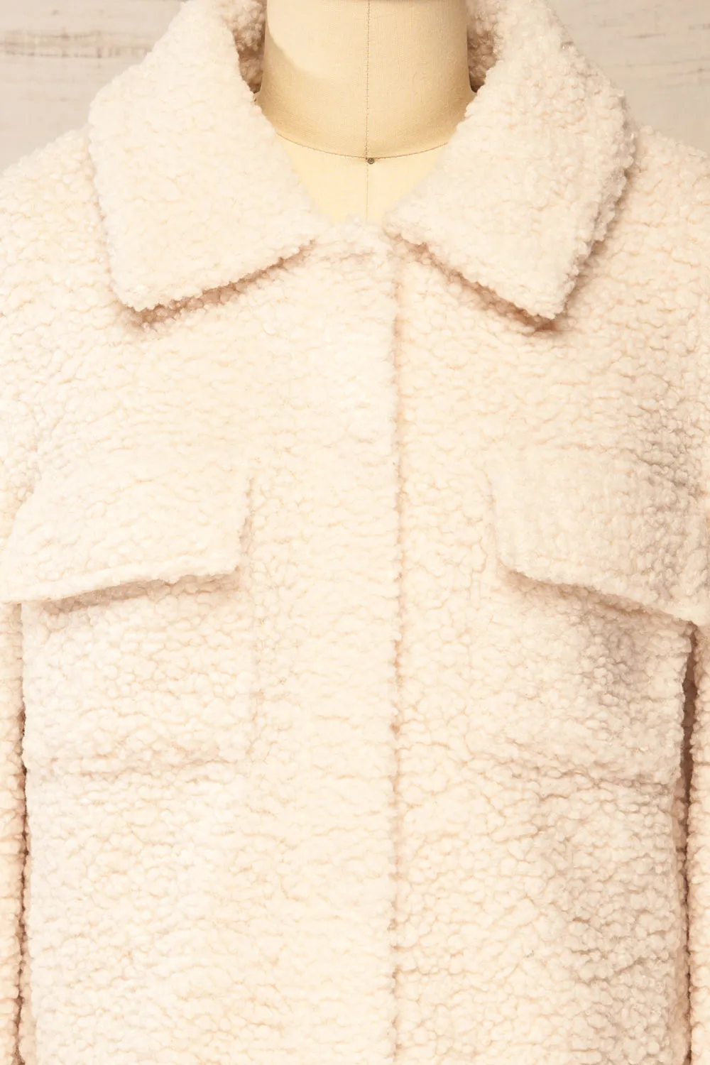 Hualpen | Boxy Ivory Sherpa Jacket