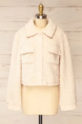 Hualpen | Boxy Ivory Sherpa Jacket